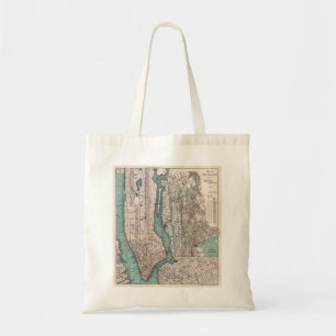 Vintage map of New York (1897) Tote Bag
