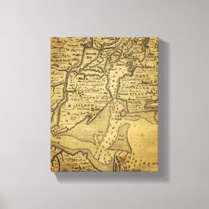 Vintage Map of New York Canvas Print