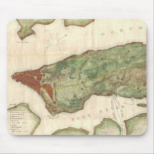 Vintage Map of New York City (1878) Mouse Pad