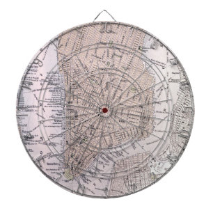 Vintage Map of New York City (1884) Dartboard