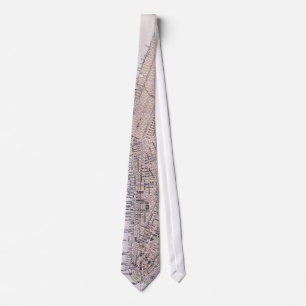 Vintage Map of New York City (1884) Tie