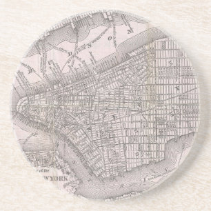 Vintage Map of New York City (1886) Coaster