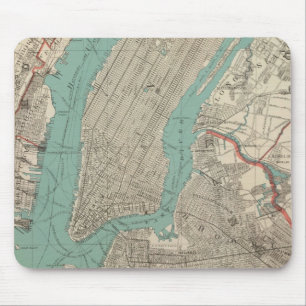 Vintage Map of New York City (1890) Mouse Pad