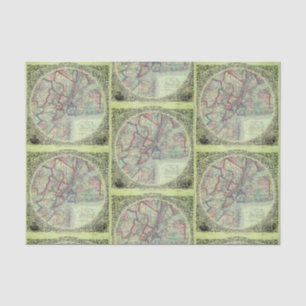 Vintage Map of New York City Area Decoupage Craft Tissue Paper