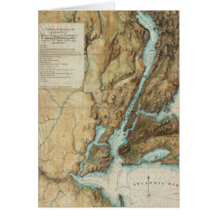 Vintage Map of New York City Harbour (1864)
