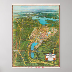 Vintage Map Of New York Poster
