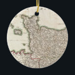 Vintage Map of Normandy (1771) Ceramic Ornament<br><div class="desc">This is a vintage map of Normandy France produced in 1771.</div>