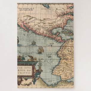 Vintage Map of North America Jigsaw Puzzle