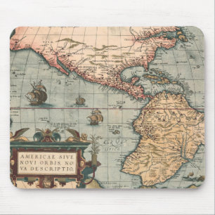 Vintage Map of North America Mouse Pad
