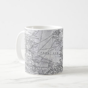 Vintage Map of Northern Europe, North Sea, Baltic Coffee Mug