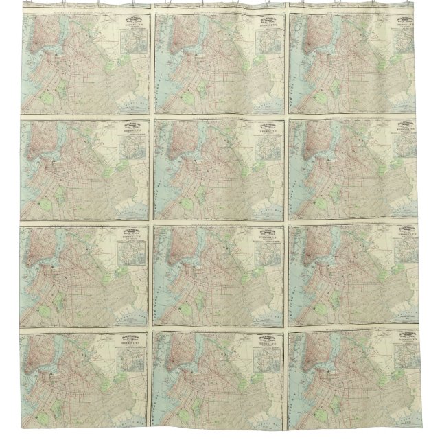 Vintage Map of NYC and Brooklyn (1897) (Front)