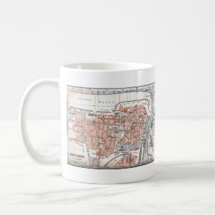Vintage Map of Ostend Belgium (1905) Coffee Mug