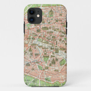Vintage Map of Paris (1920) iPhone 11 Case