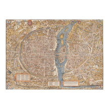 Vintage Map of Paris (1980)