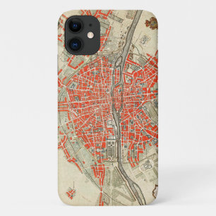 Vintage Map of Paris France (1721–1774) iPhone 11 Case