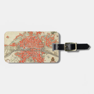Vintage Map of Paris France (1721–1774) Luggage Tag