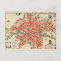 Vintage Map of Paris France (1721–1774)