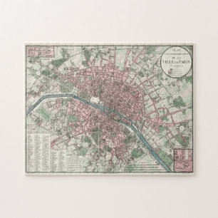 Vintage Map of Paris France (1821) Jigsaw Puzzle