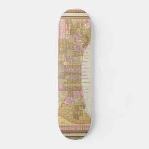 Vintage Map of Philadelphia (1846) Skateboard