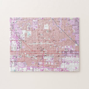 Vintage Map of Phoenix Arizona (1952) 2 Jigsaw Puzzle