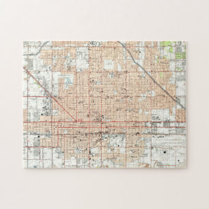 Vintage Map of Phoenix Arizona (1952) Jigsaw Puzzle