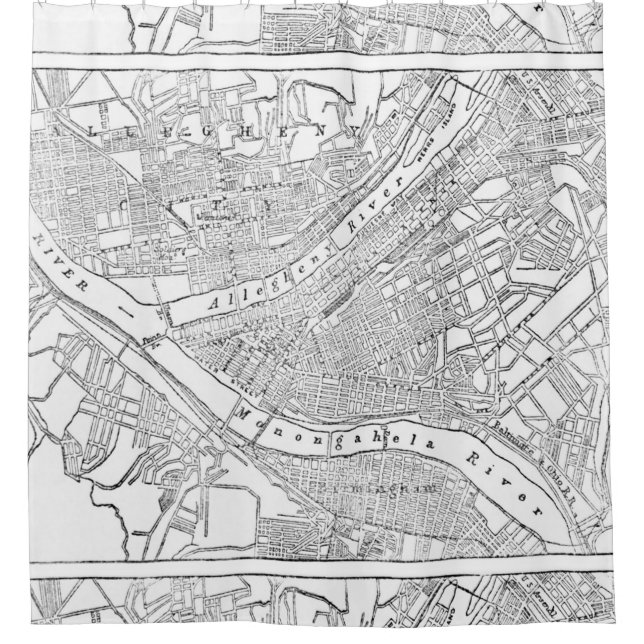 Vintage Map of Pittsburgh (1885) (Front)