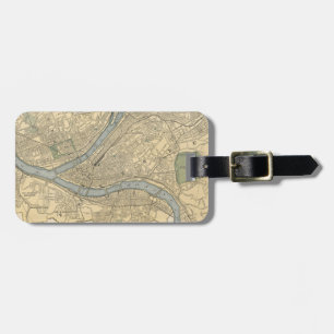 Vintage Map of Pittsburgh PA (1891) Luggage Tag