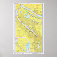 Vintage Map of Portland OR (1974)