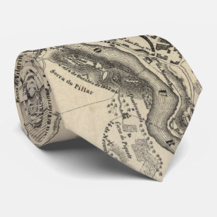 Vintage Map of Porto Portugal (1835) Tie