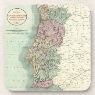 Vintage Map of Portugal (1801) Coaster