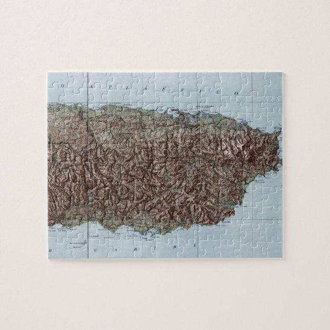 Vintage Map of Puerto Rico (1952) Jigsaw Puzzle (Horizontal)