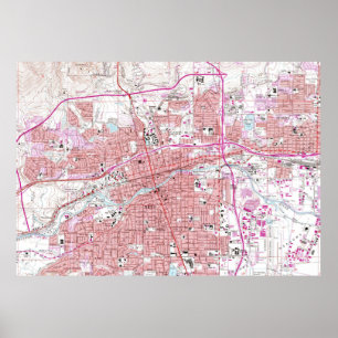 Vintage Map of Reno Nevada (1967) Poster