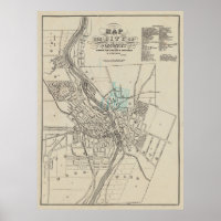 Vintage Map of Rochester NY (1838)
