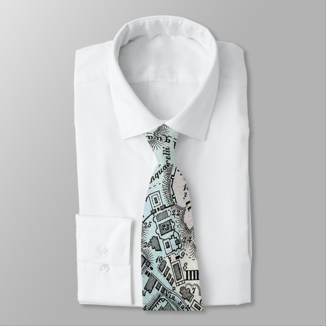Vintage Map of Rome Italy (1862) Tie (Tied)