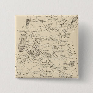 Vintage Map of Salem Massachusetts (1892) 2 Inch Square Button