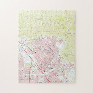 Vintage Map of San Fernando California (1966) Jigsaw Puzzle