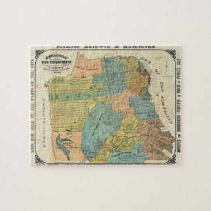 Vintage Map of San Francisco (1890) Jigsaw Puzzle