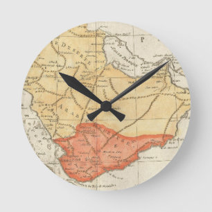 Vintage Map of Saudi Arabia (1780) Round Clock