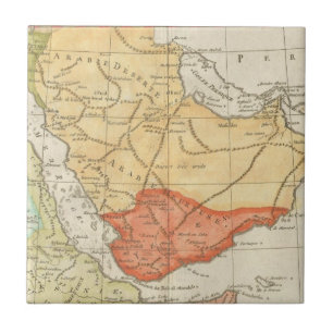 Vintage Map of Saudi Arabia (1780) Tile