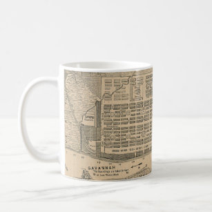 Vintage Map of Savannah Georgia (1818) Coffee Mug