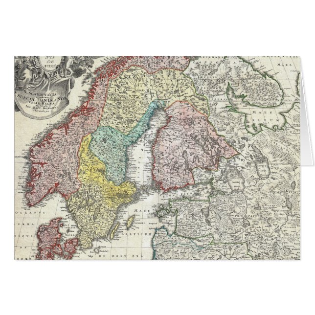 Vintage Map of Scandinavia (1730) (Front Horizontal)