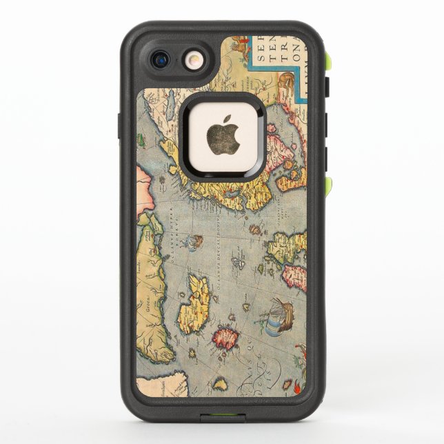 Vintage Map of Scandinavia LifeProof iPhone Case (Back)