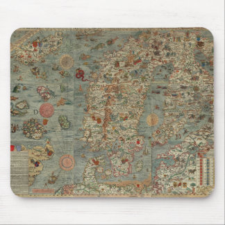 Vintage Map of Scandinavia Mouse Pad
