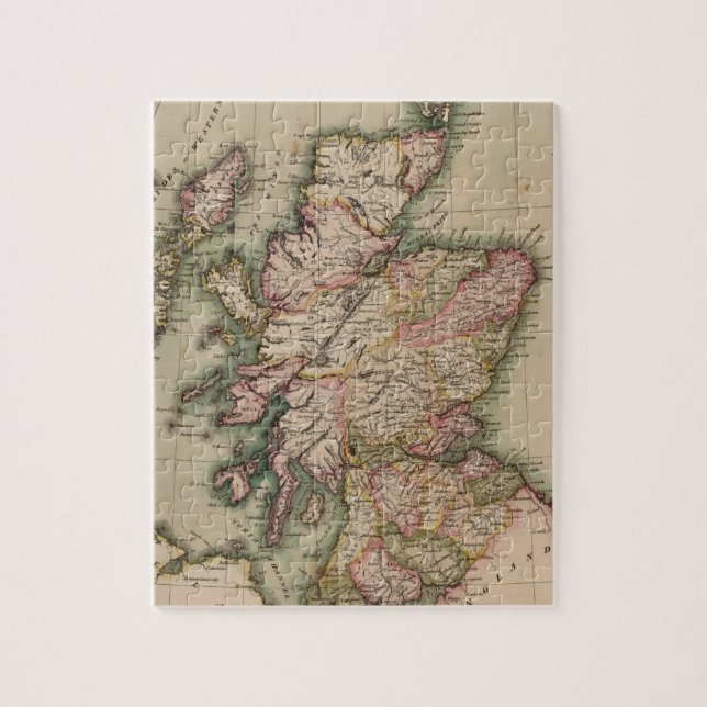 Vintage Map of Scotland (1814) Jigsaw Puzzle (Vertical)