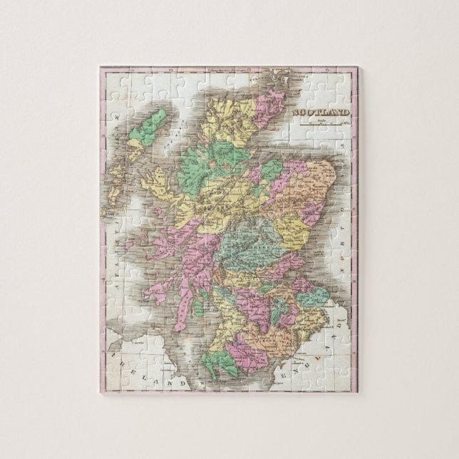 Vintage Map of Scotland (1827) Jigsaw Puzzle (Vertical)