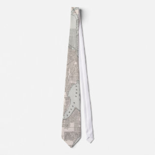 Vintage Map of Seattle Washington (1901) Tie