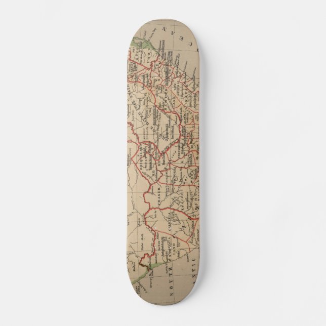 Vintage Map of South Africa (1880) Skateboard (Front)