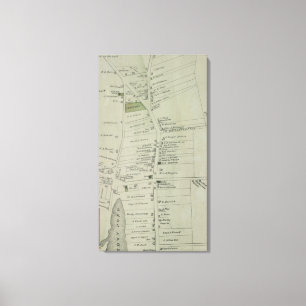 Vintage Map of Southampton New York (1873) Canvas Print
