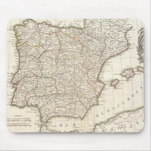 Vintage Map of Spain (1775) Mouse Pad