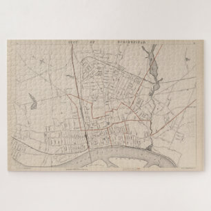 Vintage Map of Springfield MA (1891) Jigsaw Puzzle